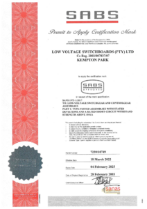 Certification - Low Voltage - Low Voltage Switchboards